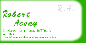 robert acsay business card